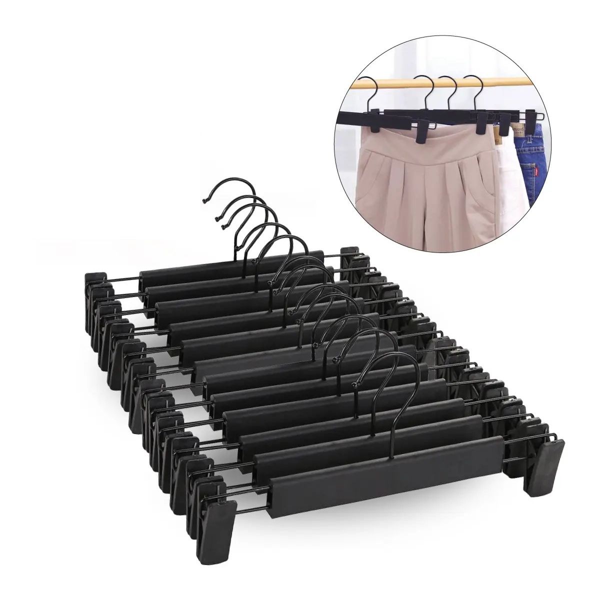 GENERICO - Colgadores Para Pantalon Ganchos De Ropa Perchas Colgador Con Pinzas Ajustables 30 Unidades Belug