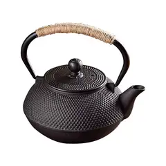 GENERICO - Tetera Hierro Fundido Japonesa Con Infusor 1 Litro Negra