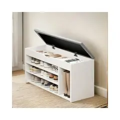 GENERICO - Zapatero Organizador Banca Probador 51x80x30cm Blanco Belug