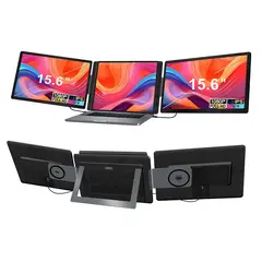 GENERICO - 15.6 Extensor Pantalla Para Notebook Doble Línea Ajustable Negro