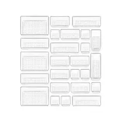 GENERICO - Juego De 25 Cajones De Escritorio Organizadores Belug