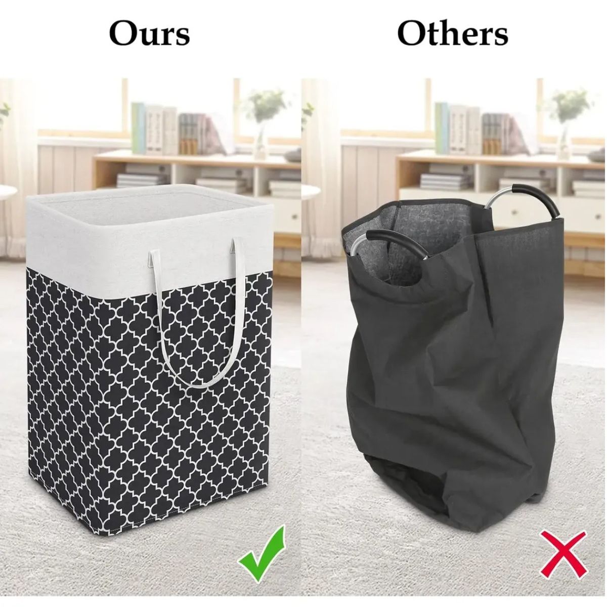 GENERICO - 4 Cesto Grande Ropa Sucia Y Lavandería Plegable,(2x75l+2x5l) Labg