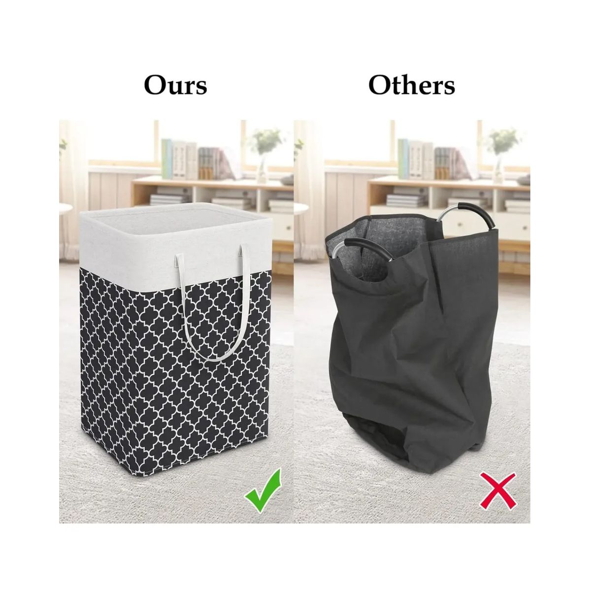 GENERICO - 4 Cesto Grande Ropa Sucia Y Lavandería Plegable,(2x75l+2x5l) Labg
