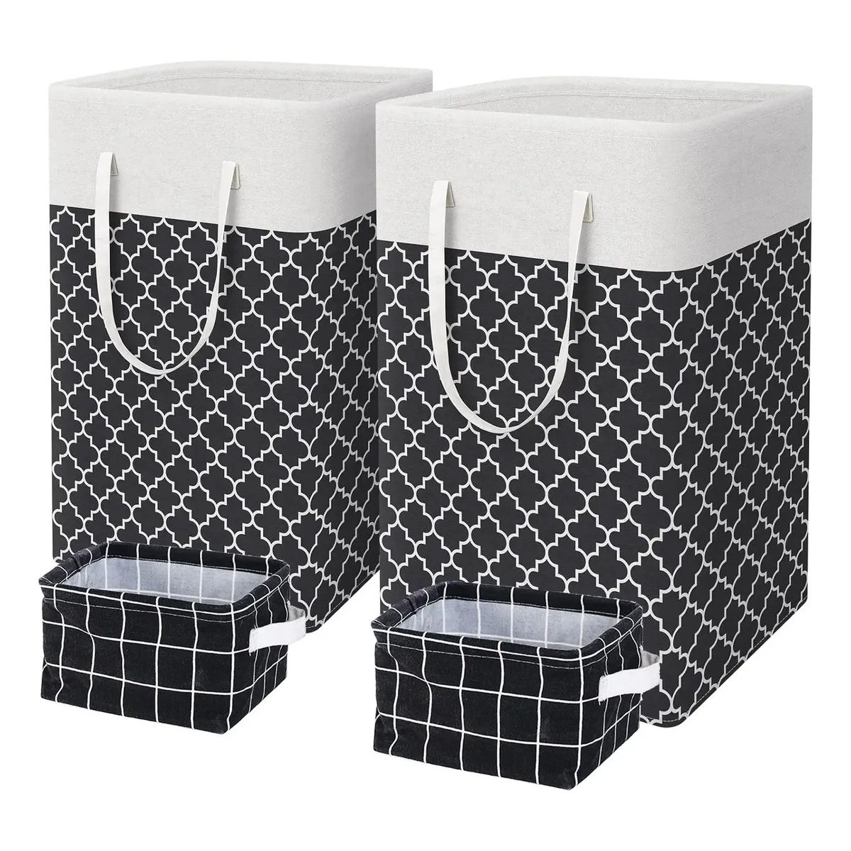 GENERICO - 4 Cesto Grande Ropa Sucia Y Lavandería Plegable,(2x75l+2x5l) Labg