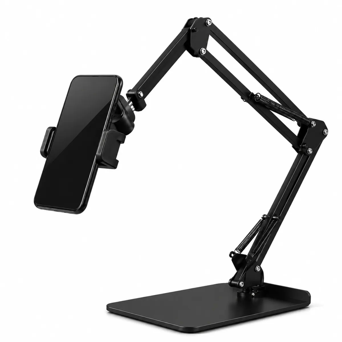 GENERICO - Soporte metálico extensible para celular y tableta, uso en cama y escritorio