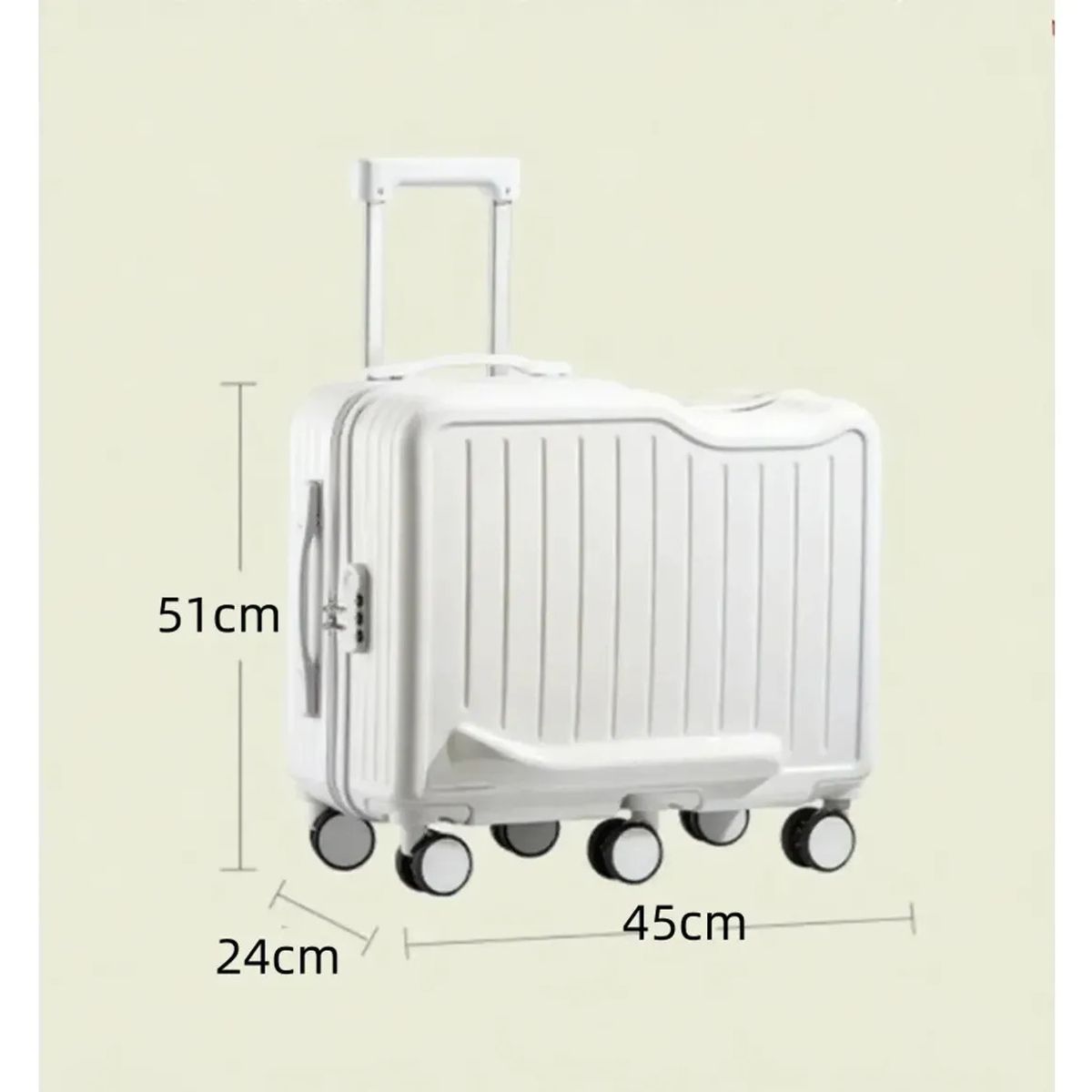 U BUY - 20 Pulgadas Maleta Para Niños Puedes Sentarte Blanco
