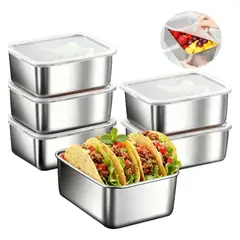 KUANGYE - Recipientes Herméticos De Acero Inoxidable Para Cocina 6pzs
