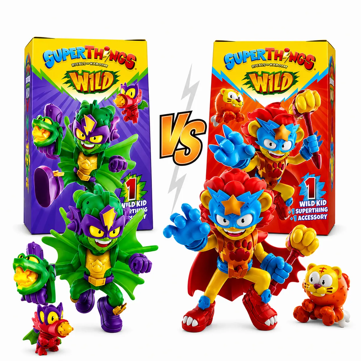 GENERICO - Pack Wild Kid Superthings Drako Vs Roarrior