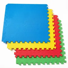 GENERICO - Alfombra Antigolpes Bebé Eva 8 Piezas Colores Puzzle 60x60 Multicolor Lisa