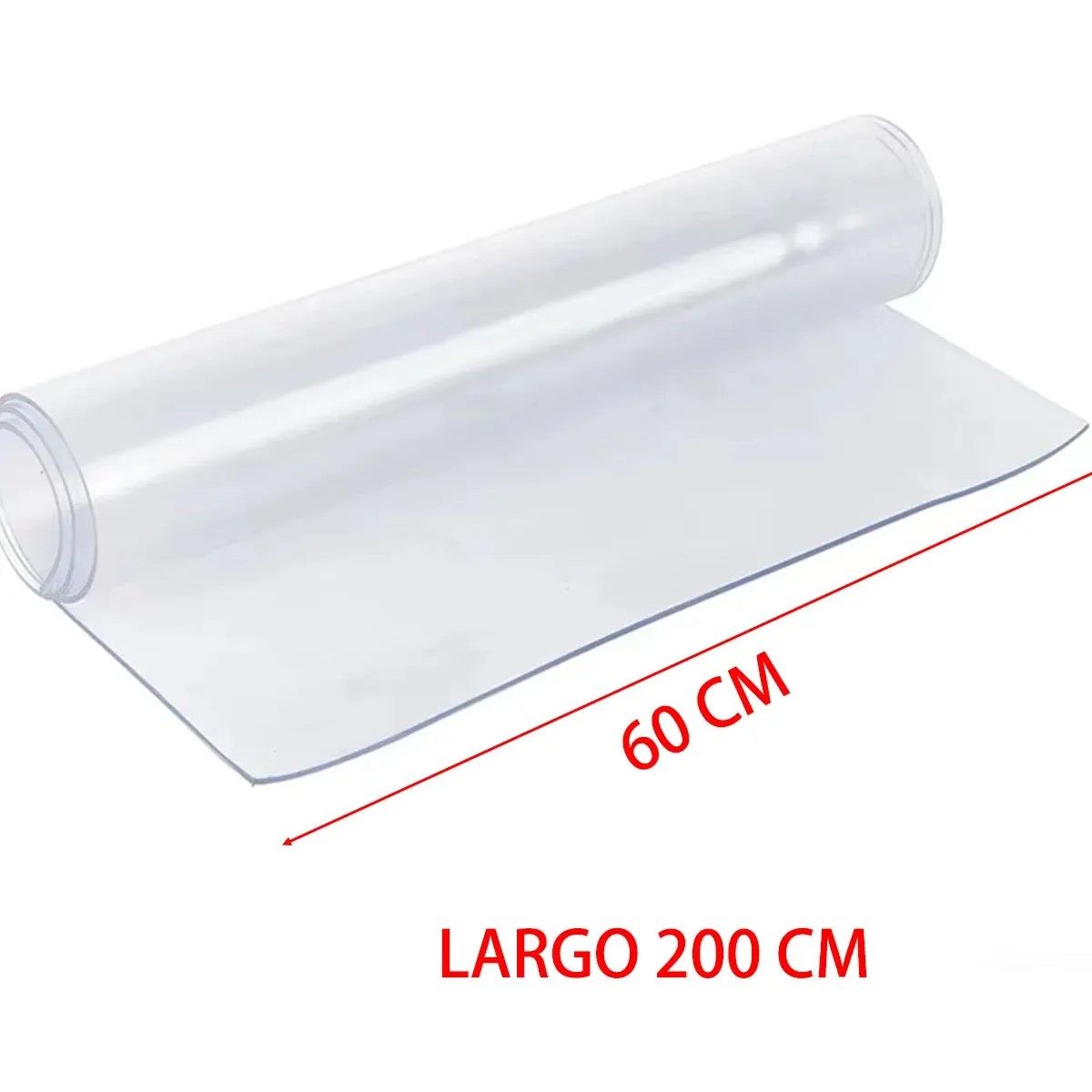 GENERICO - Protector De Mesa De Pvc Transparente Antipolvo Y Antidesli Blanco 60x200cm BELUG