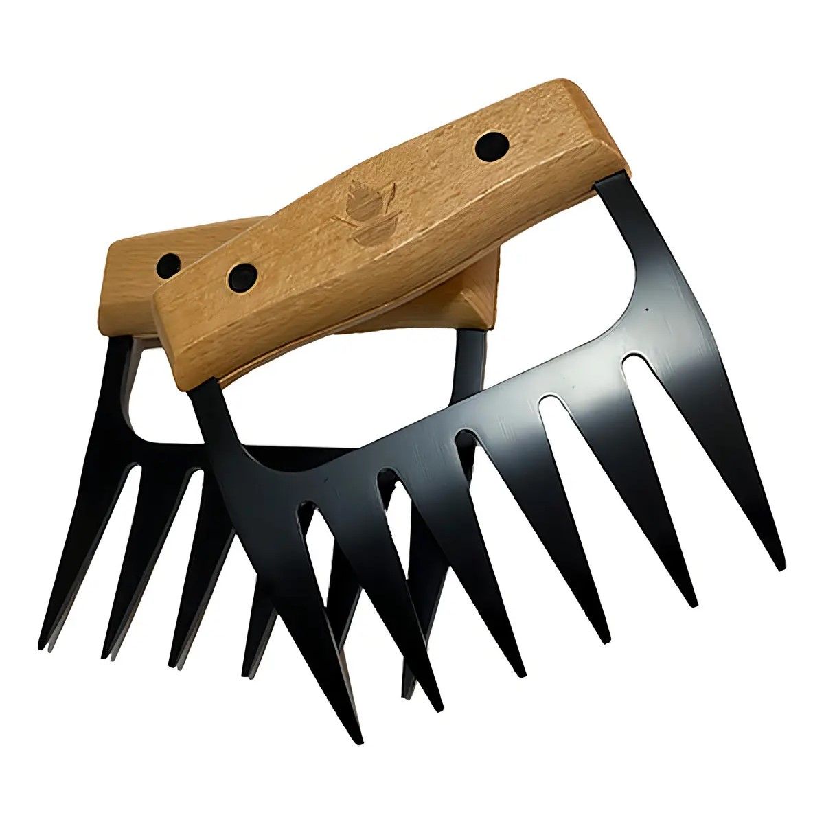 GENERICO - Pack Set Asado Parrilla 10 Uds + 2 Garras De Oso Inox BELUG