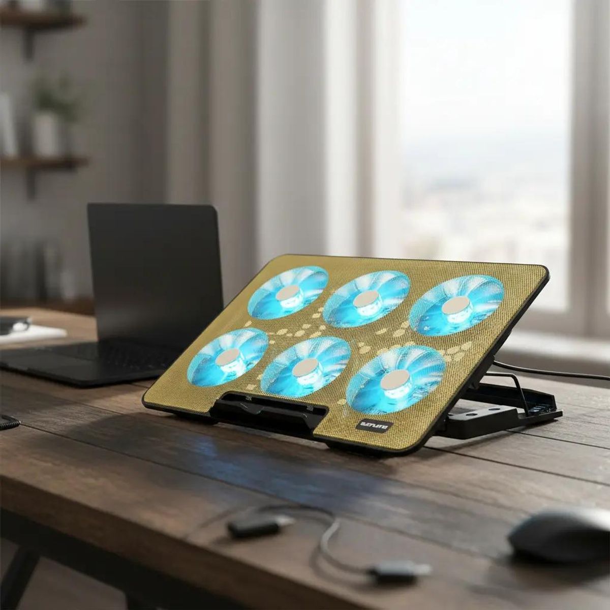 GENERICO - Base enfriadora para notebook con 6 ventiladores