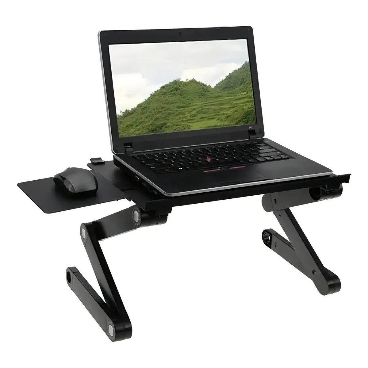 GENERICO - Mesa portátil con ventilador para laptop