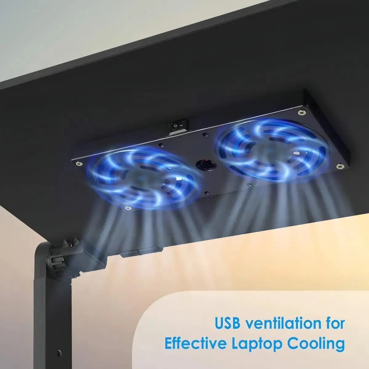 GENERICO - Mesa con ventilador para laptop y notebook