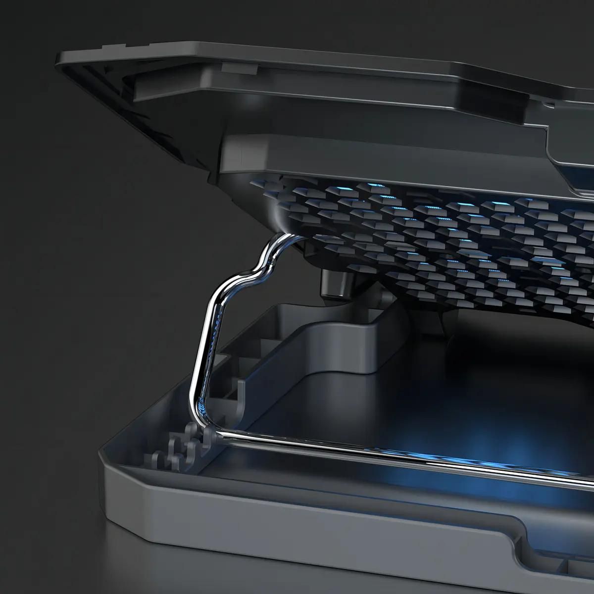 GENERICO - Base para Notebook con 2 Ventiladores y Pantalla LCD