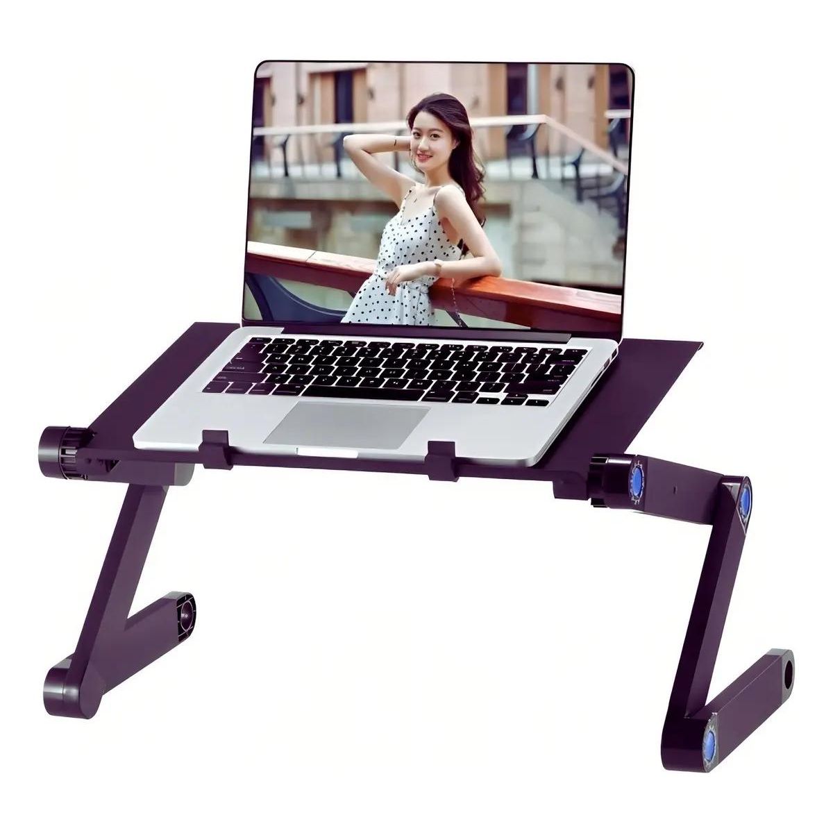 GENERICO - Mesa plegable para notebook con ventilador grande