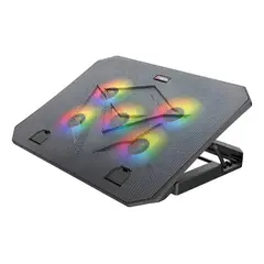 GENERICO - Base para Notebook con 5 Ventiladores RGB para Gamer