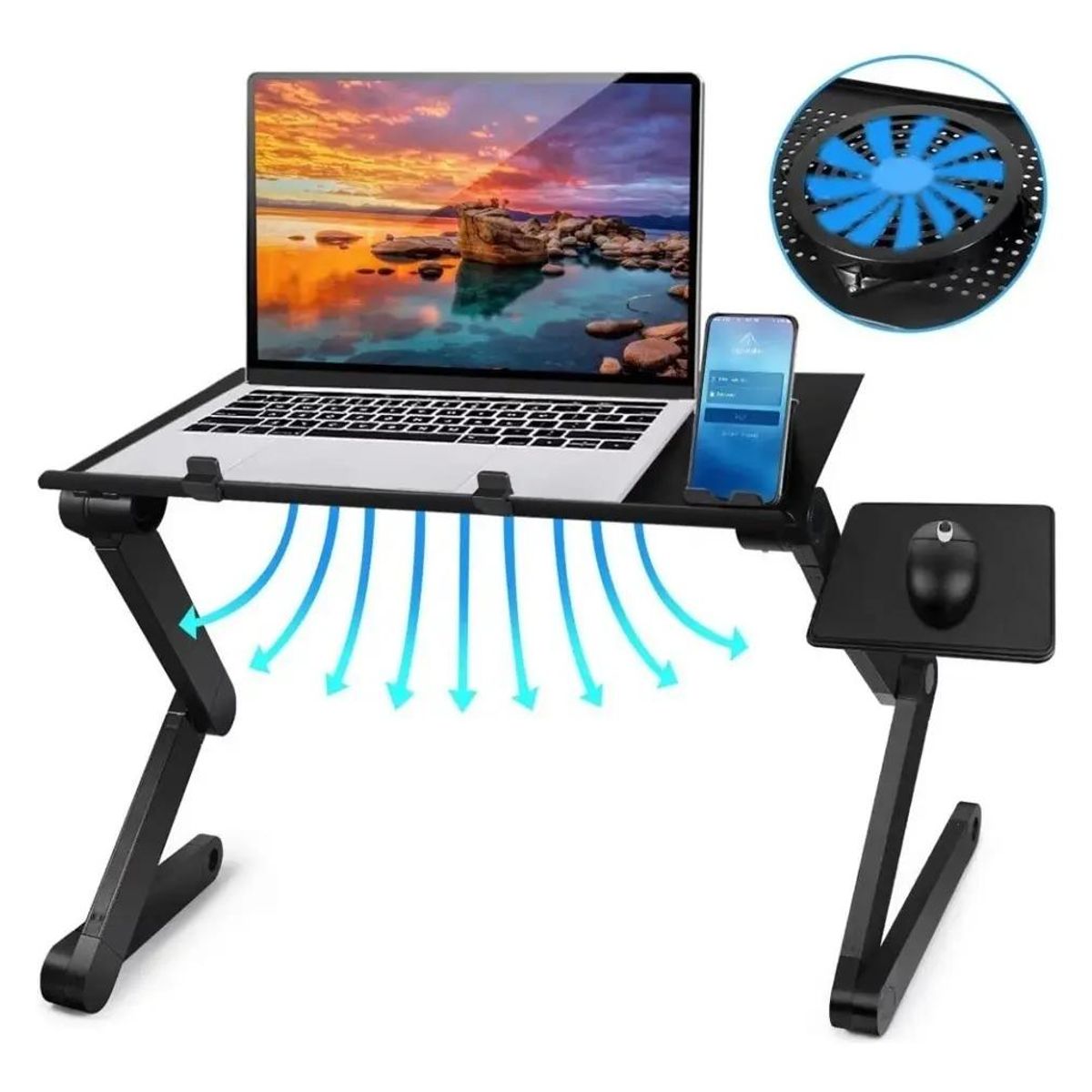 GENERICO - Mesa Plegable Multifuncional para Notebook con Ventilador