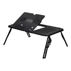 GENERICO - Mesa para notebook con ventilador y patas ajustables