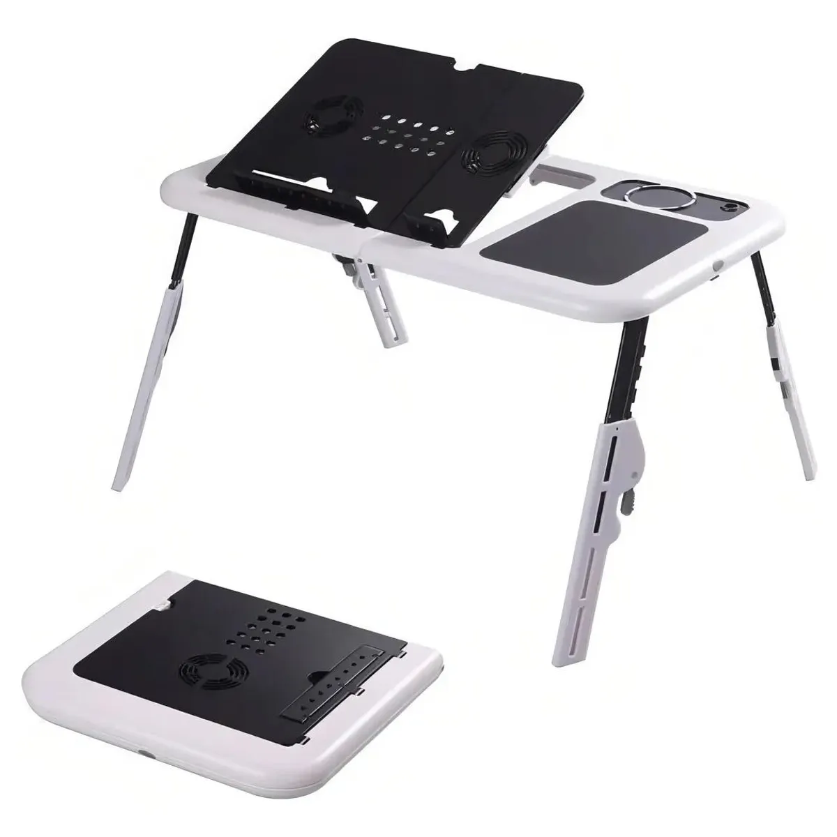 GENERICO - Mesa portátil plegable para notebook con doble ventilador