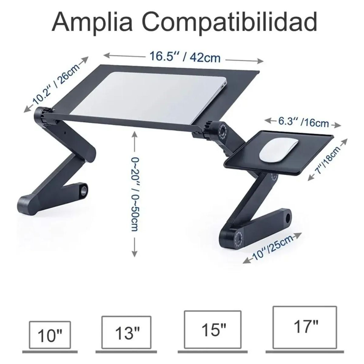 GENERICO - Mesa Ajustable Portátil para Laptop con Ventilación