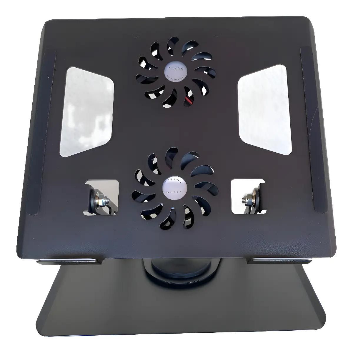 GENERICO - Soporte para laptop con 2 ventiladores USB negro