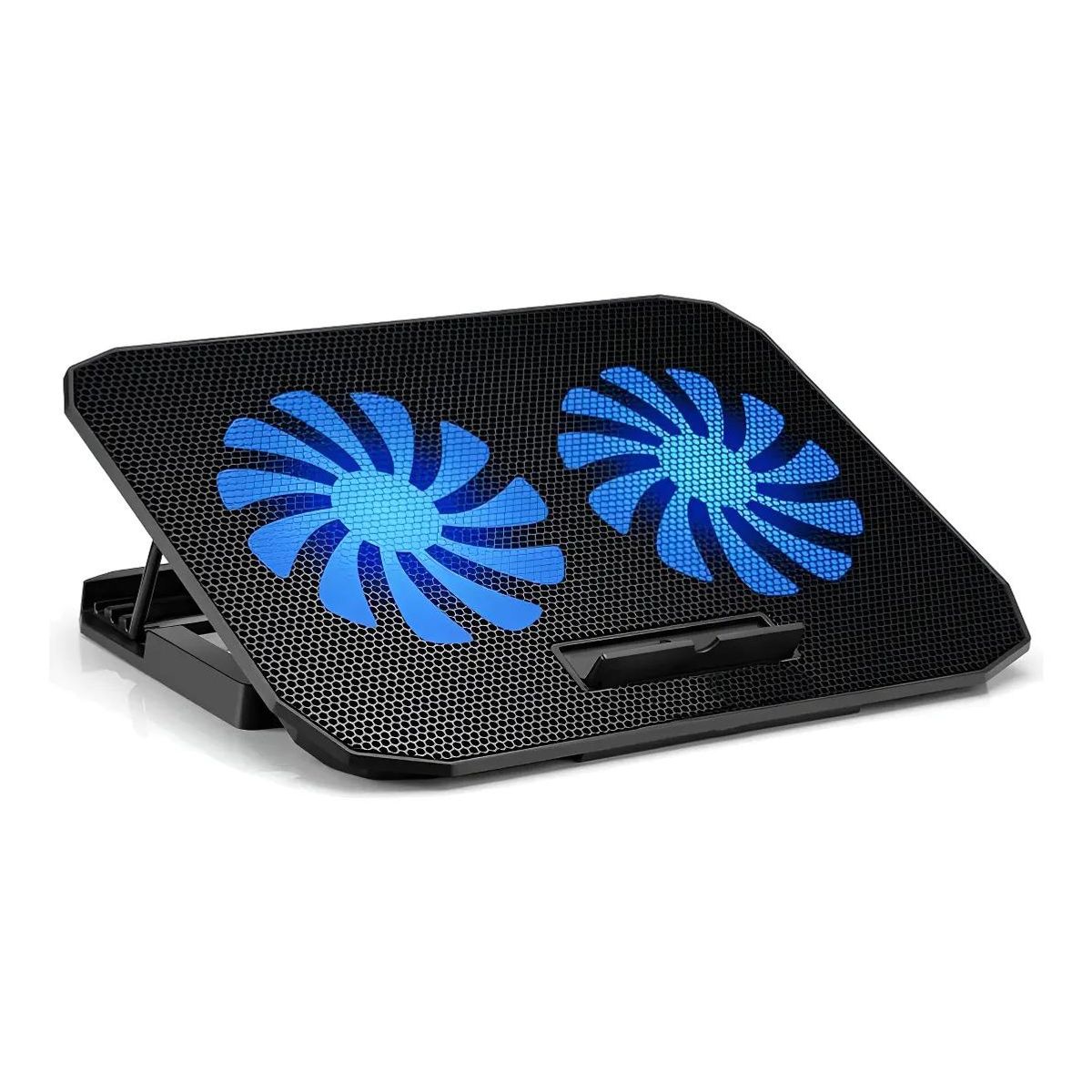 GENERICO - Base para notebook con 2 ventiladores y luces LED