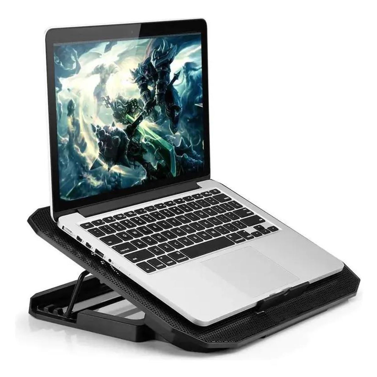 GENERICO - Base para notebook con 2 ventiladores y luces LED