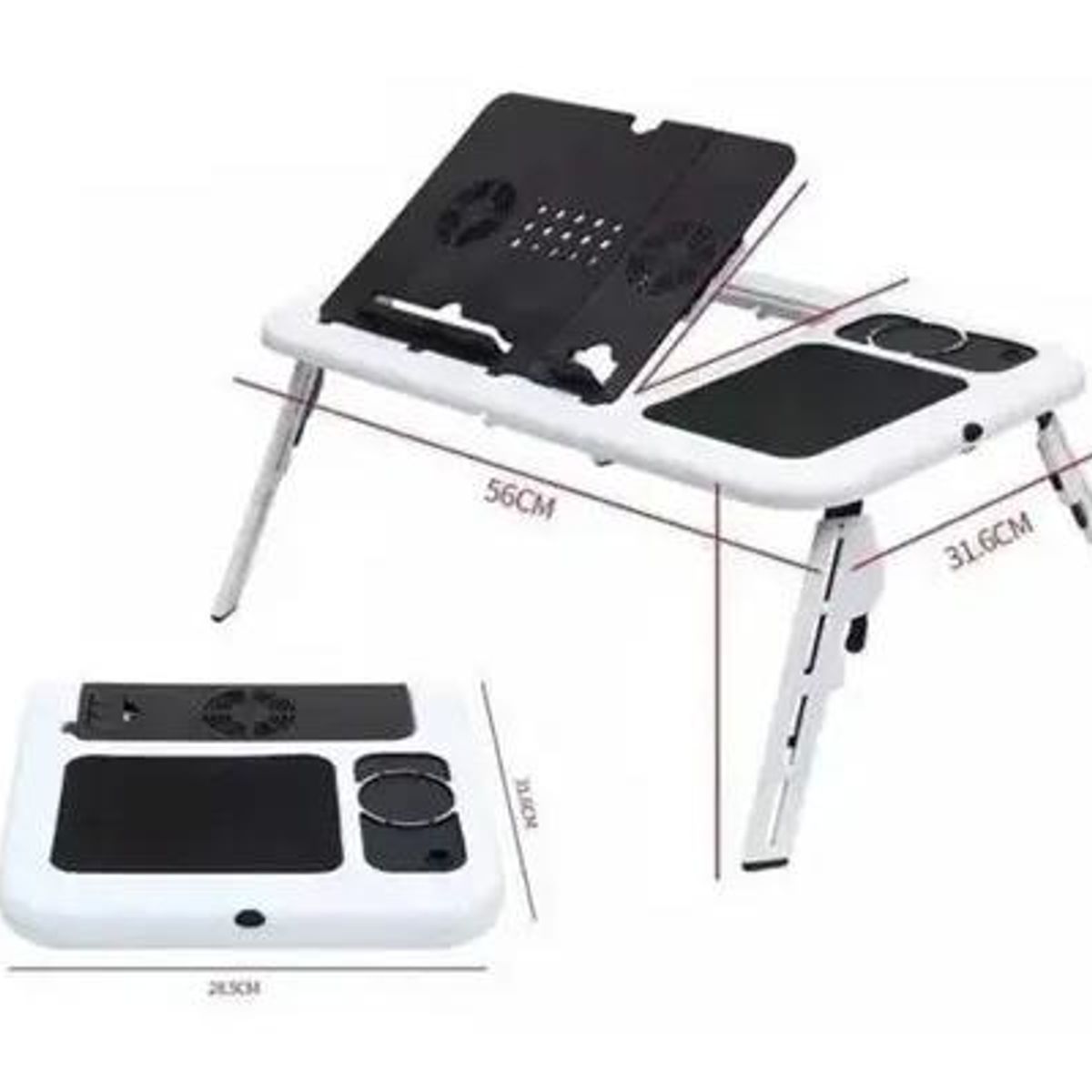 GENERICO - Mesa portátil para notebook con ventiladores dobles