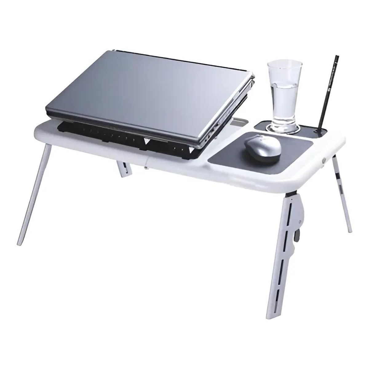 GENERICO - Mesa portátil para notebook con 2 coolers y base para rat