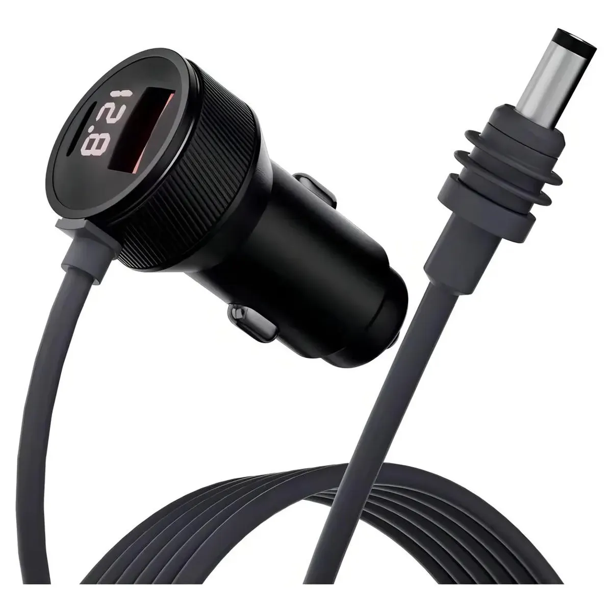 GENERICO - Cable de carga DC para auto con pantalla digital 3m