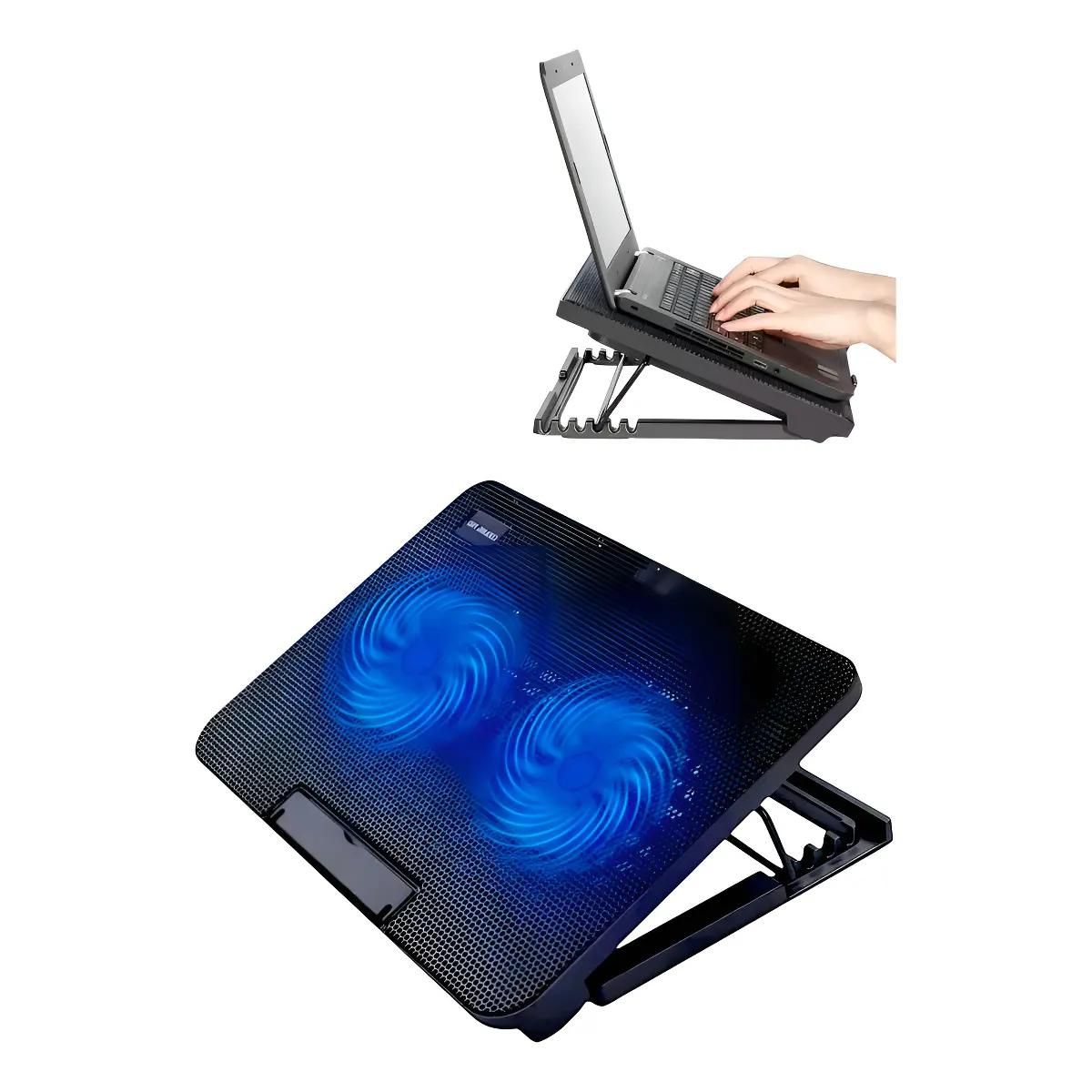 GENERICO - Base para ventilador de notebook negra para mesa