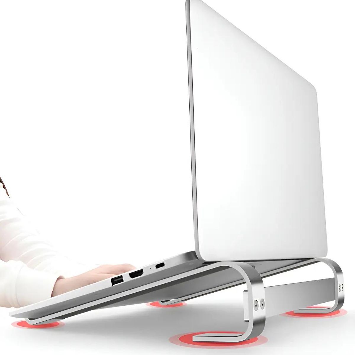 GENERICO - Soporte de aluminio para portátil con refrigeración