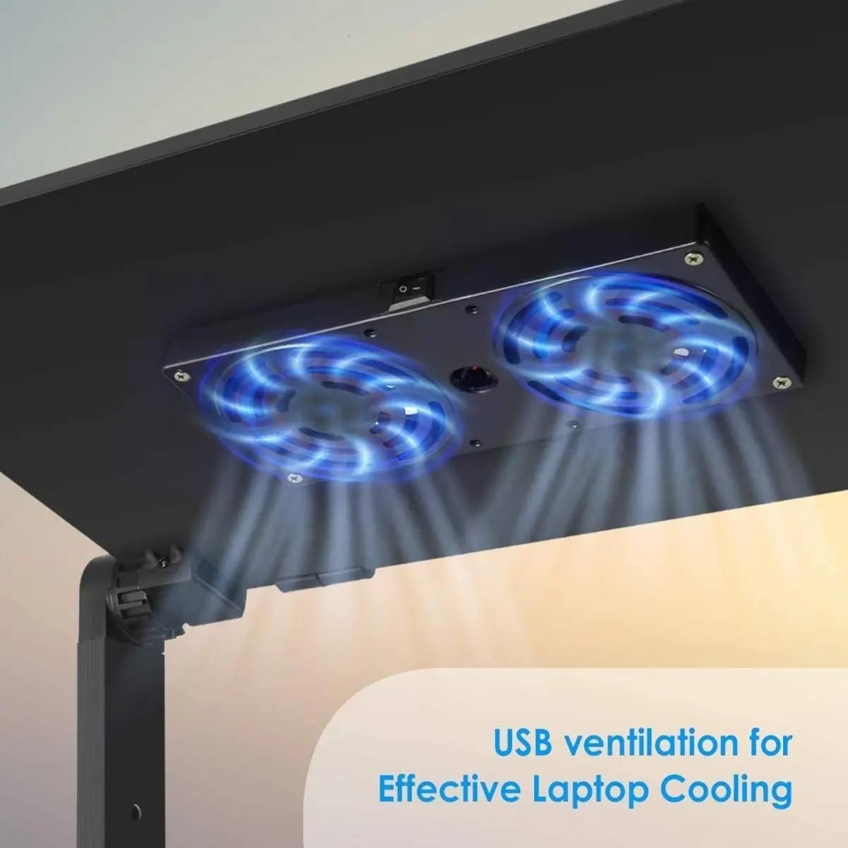 GENERICO - Mesa Soporte para Laptop con Ventilador Cooler