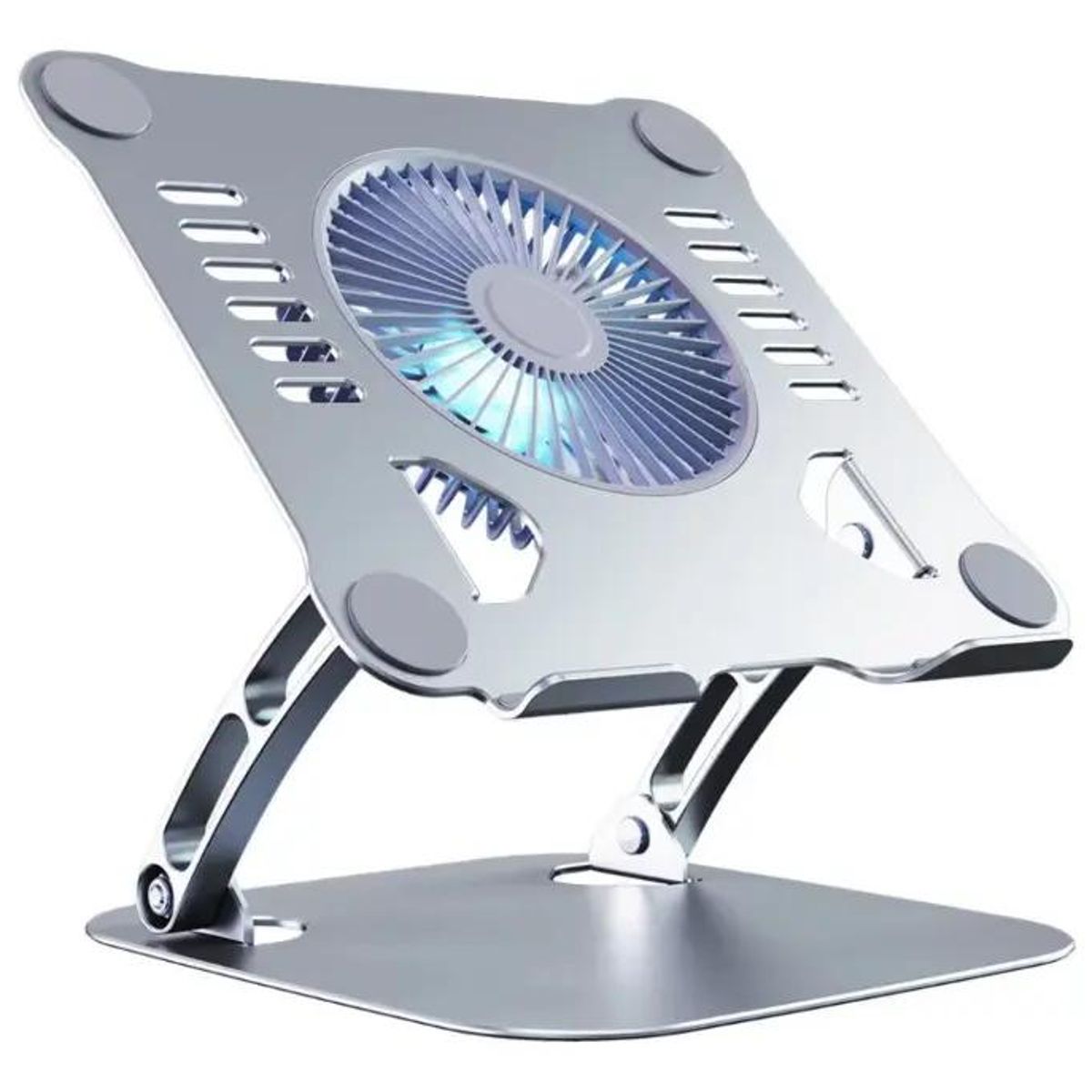 GENERICO - Soporte Giratorio de Aluminio para Notebook y Tablet