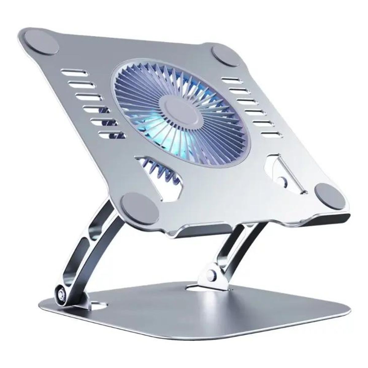 GENERICO - Soporte Giratorio de Aluminio para Notebook y Tablet