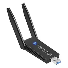 GENERICO - Adaptador WiFi USB Dual Band 2.4 y 5 GHz 1300 Mbps