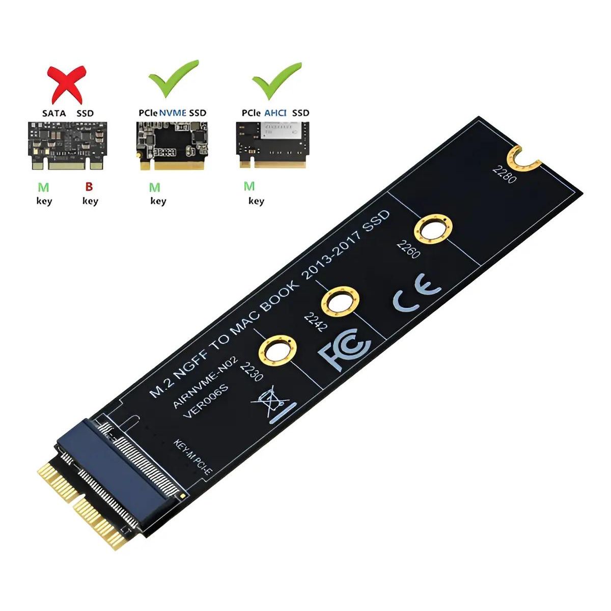 GENERICO - Adaptador M.2 NGFF SSD para MacBook Air y Pro Retina 2013