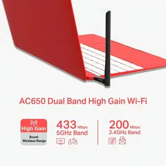 GENERICO - Adaptador USB Inalámbrico Banda Dual Alta Ganancia