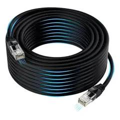 GENERICO - Cable de red Cat6 exterior 50 metros con conector blind