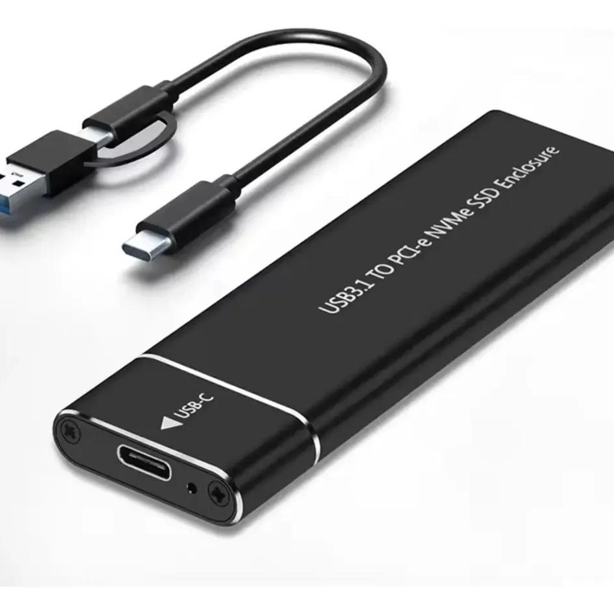 GENERICO - Carcasa Genérica M.2 NVMe PCIe USB 3.0 Negra con Kit