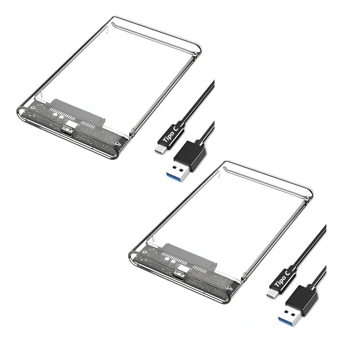 GENERICO - Cofre para Disco Duro Externo USB 3.1 SATA 2.5