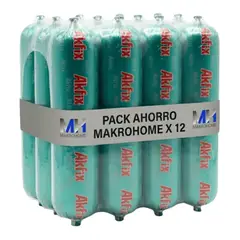 AKFIX - Pack X12 Sello Silicona Estructural Negro 917n 600ml