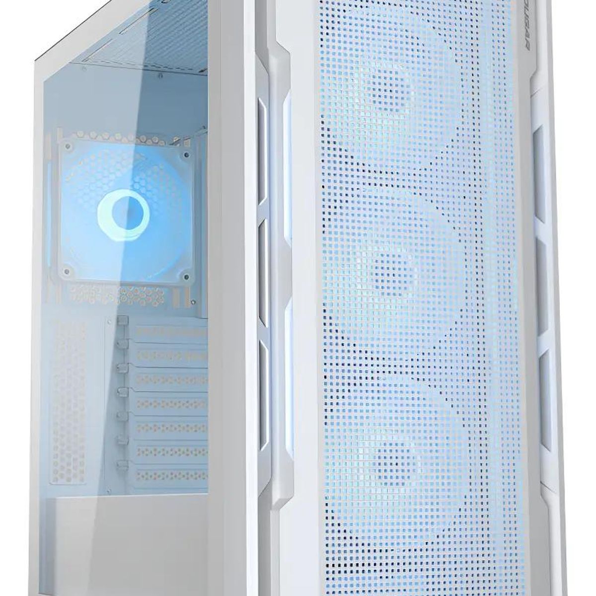 GENERICO - Gabinete Gamer Uniface RGB Blanco con 4 Ventiladores
