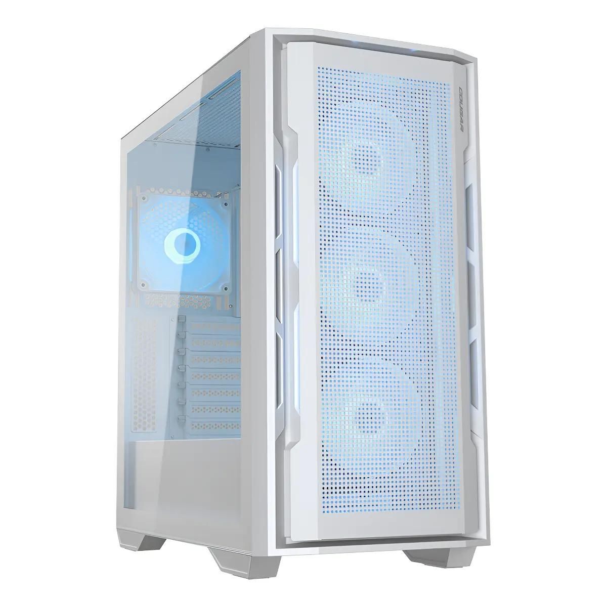 GENERICO - Gabinete Gamer Uniface RGB Blanco con 4 Ventiladores