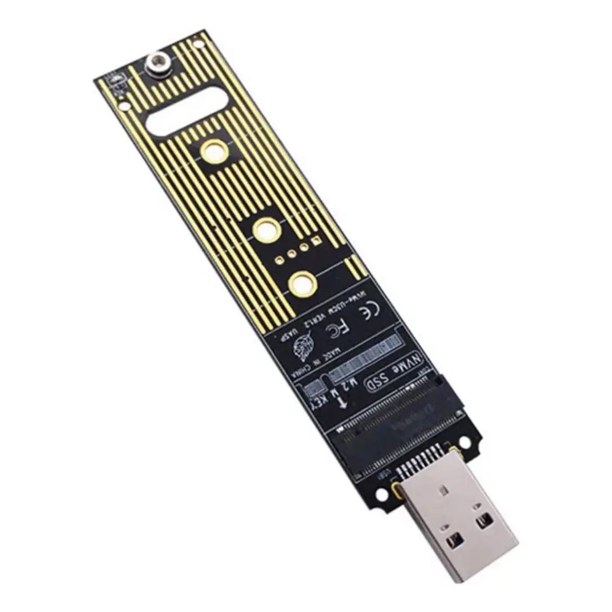 GENERICO - Adaptador USB 3.0 a SSD M.2 PCIe NVMe