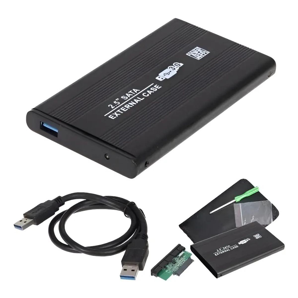 GENERICO - Carcasa para Disco Duro Externo 2.5 SATA Plug & Play