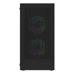 GENERICO - Gabinete Gamer M-ATX Negro con 3 Ventiladores