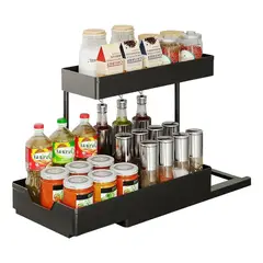 GENERICO - Organizador móvil desmontable de 2 niveles para cocina y