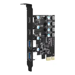GENERICO - Tarjeta PCI Express con 2 puertos USB 3.0 y 2 puertos USB